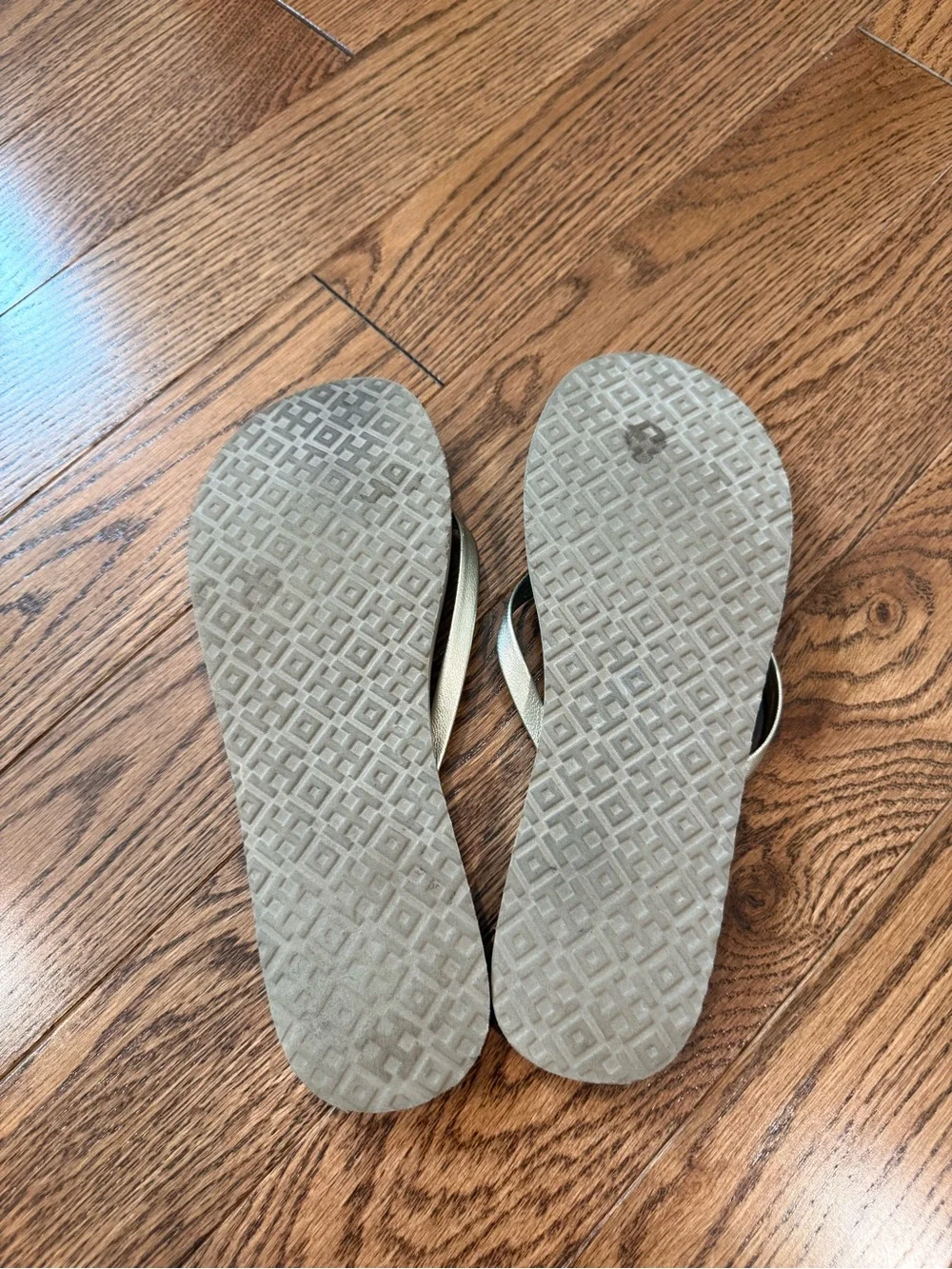 Tory Burch Metallic Gold Flip Flop Sandals - Women's, Size 8